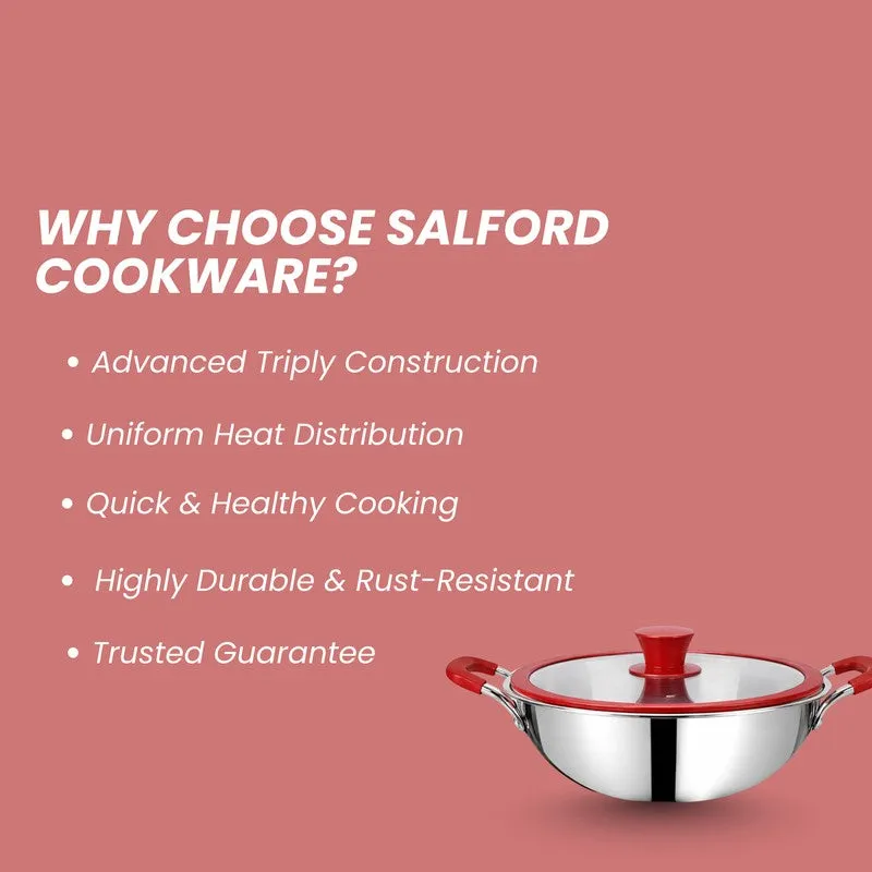 Salford Triply Kadhai with Lid (3000 mL) With Lid - 24 CM media 8