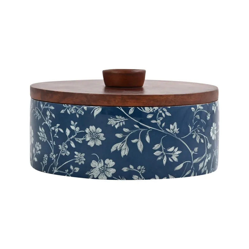 Indigo Vines Wood Roti Box media 6