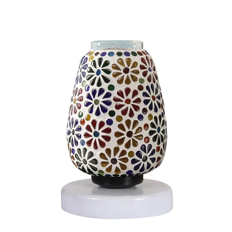 Lumirius Glass Table Lamp With Wooden Base - Multicolor media 5