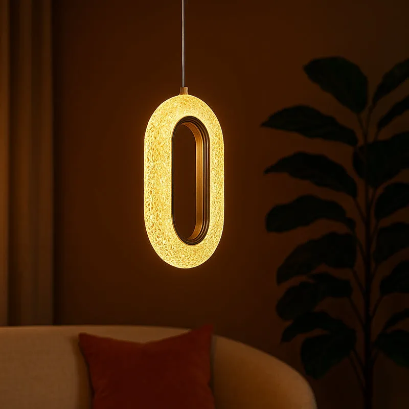 Infinity Oval LED Glass Ceiling Lamp - Gold media 4