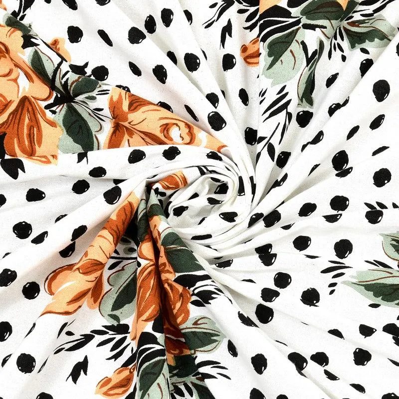 Livia Floral Cotton Bedsheet (Yellow) - 180 TC media 6