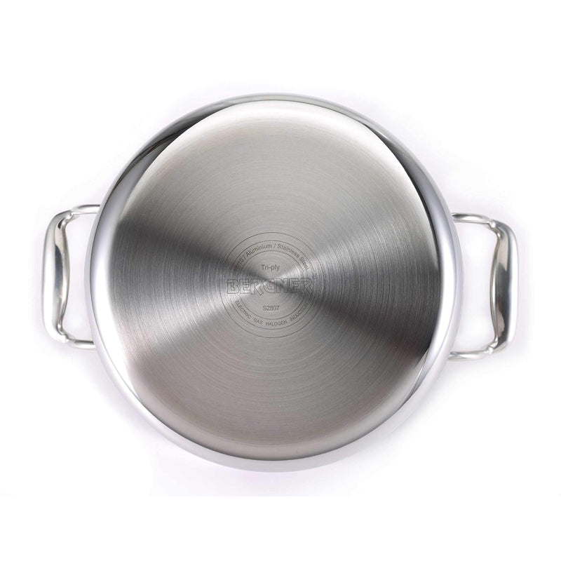 Bergner Argent Triply Casserole With Lid - 8300 ML media 7