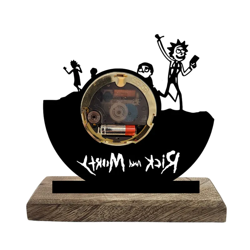 Rick & Morty Noir Analog Table Clock media 3