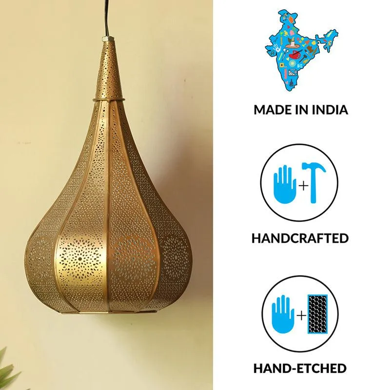 Dunes Of Light Hand-Etched Iron Ceiling Lamp media 5