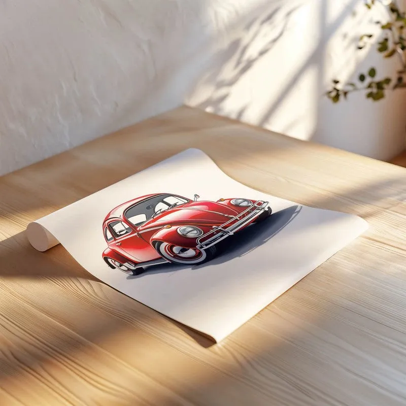 Retro Beetle Charm Wall Poster media 6