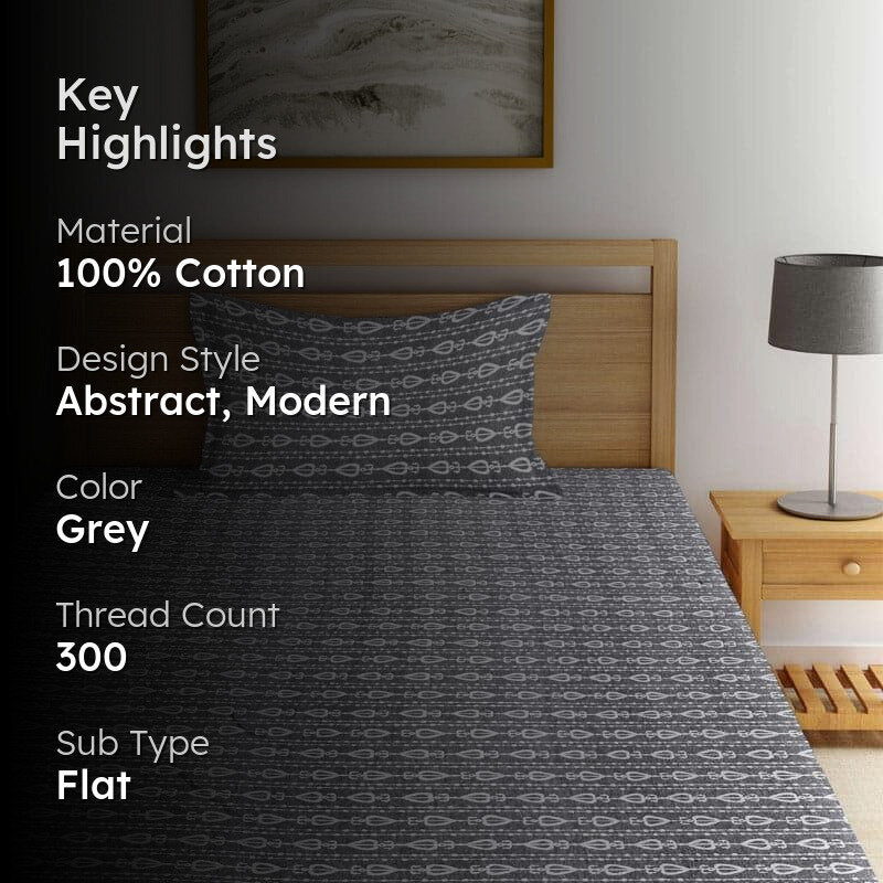 Haydena Helo Cotton Bedsheet - 300 TC media 2