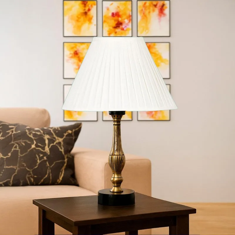 Aurelo Ziro Wooden Table Lamp - OffWhite media 4