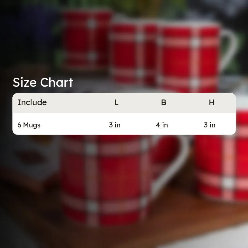 Sonaki Grid Bone China Tea Cup (220 mL Each) - Set of Six media 5