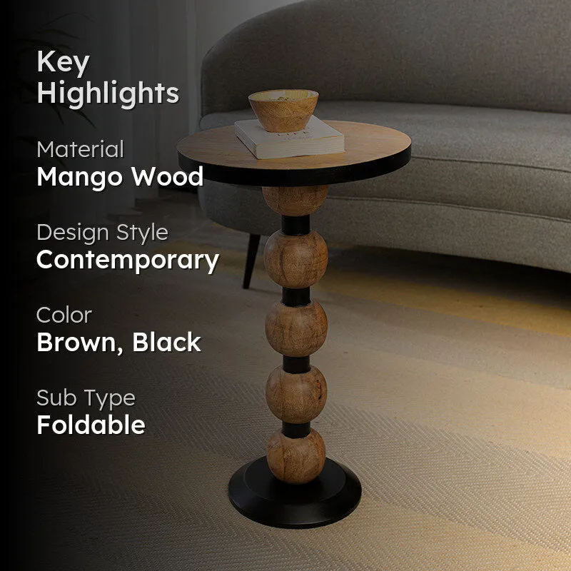 Battista Mango Wood Side Table media 2