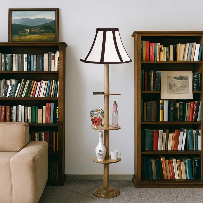 ConeEdge Elite Wooden Floor Lamp - White & Black media 4