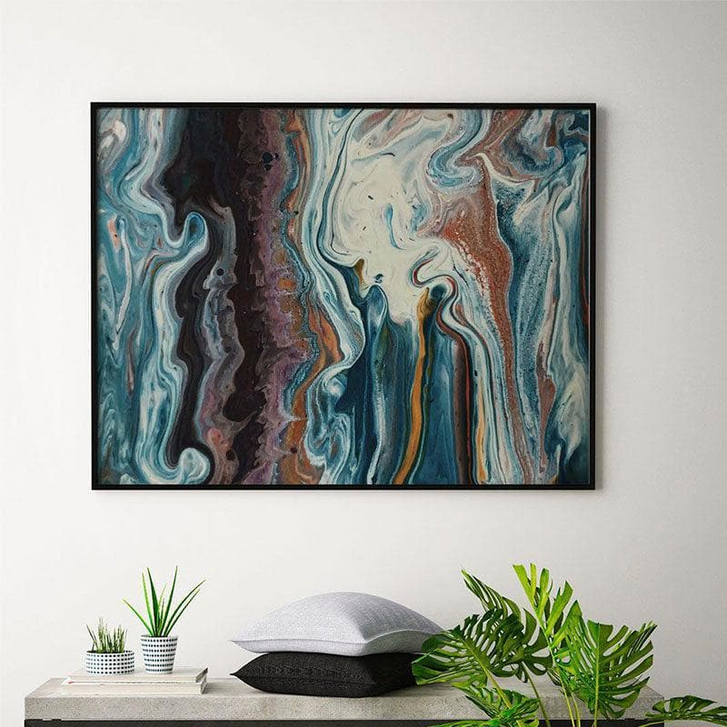 Wave It Out Wall Painting - Black Frame