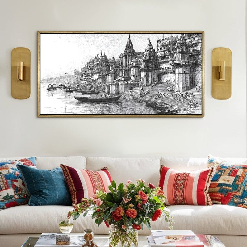 Eternal Riverfront of Banaras Wall Art media 3