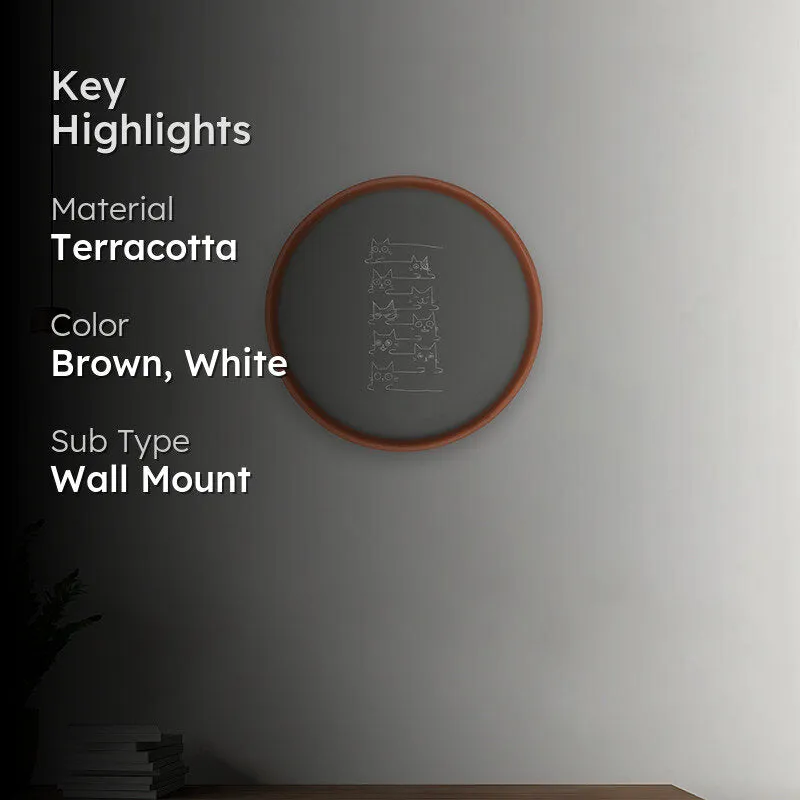 Paw Pause Terracotta Wall Plate media 2
