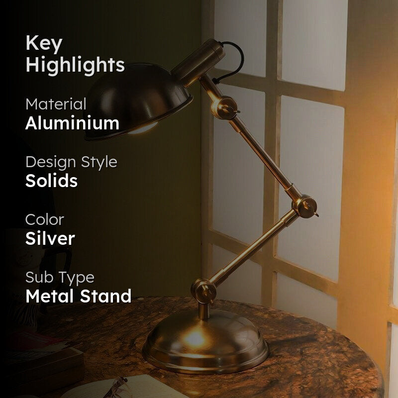 Horas Study Lamp - Antique Silver media 2