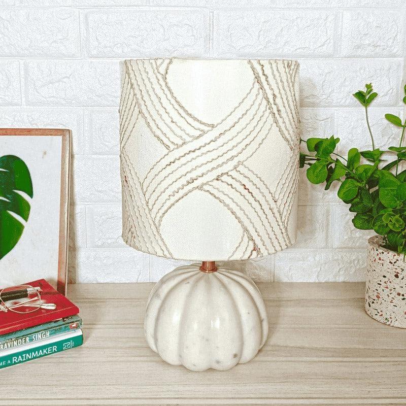 Whimsy Waves Mogo Hand Crafted Fabric Table Lamp - White media 3