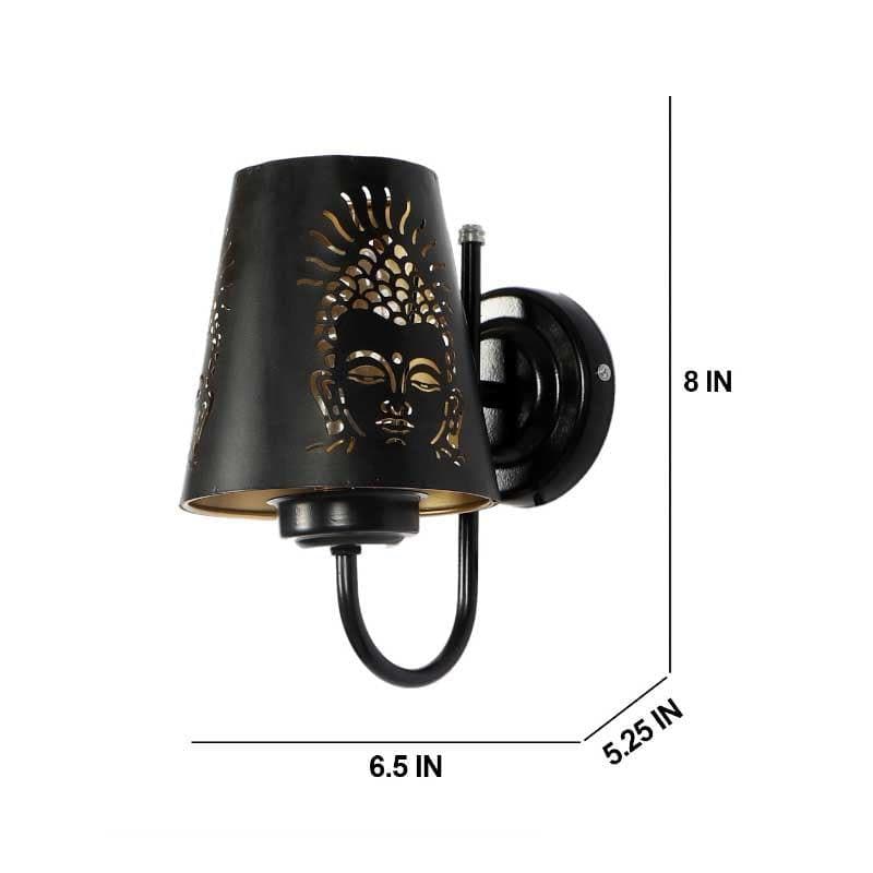 Moksh Etched Metal Black Wall Lamp media 6
