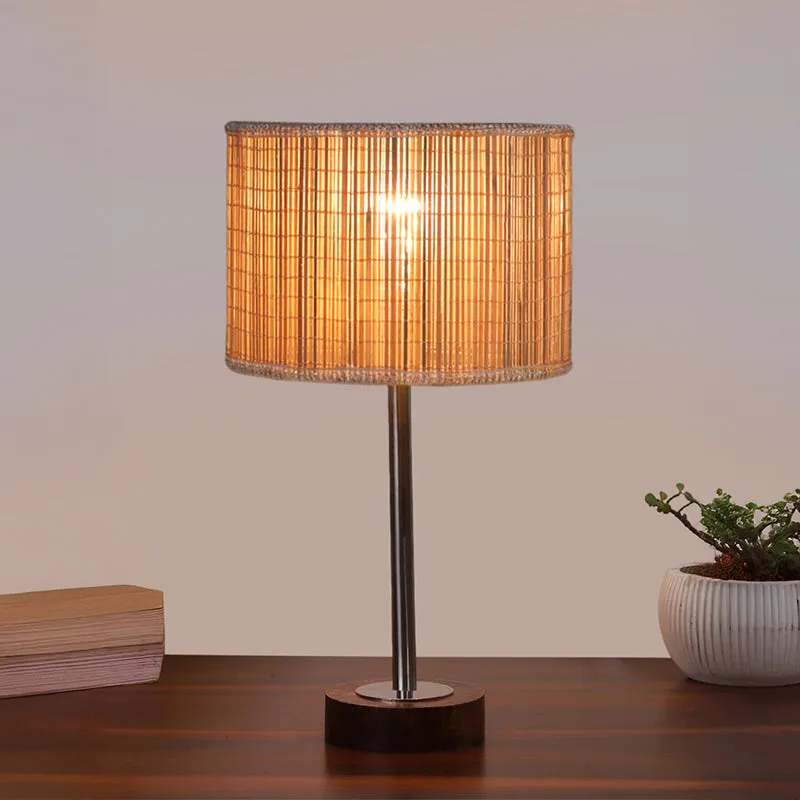Bambou Rodin Wooden Table Lamp - Beige,Silver,Brown media 2