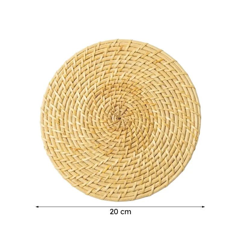 Vrita Rattan Trivet - Set Of Six media 7