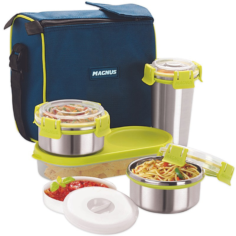 Kavro Smart Lunch Box with Lunch Bag - Five Piece Set media 3
