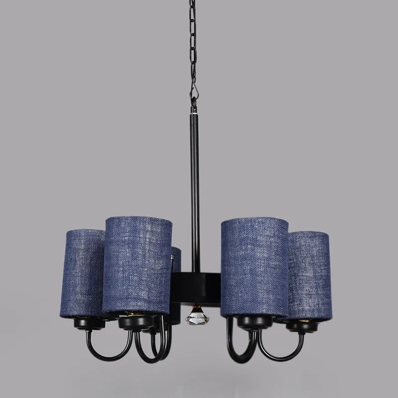 Viya Cylindrical Ceiling Lamp - Blue media 3
