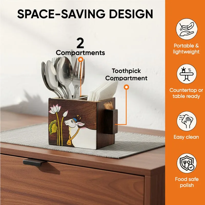 Pichhwai Leela Cutlery Holder media 10
