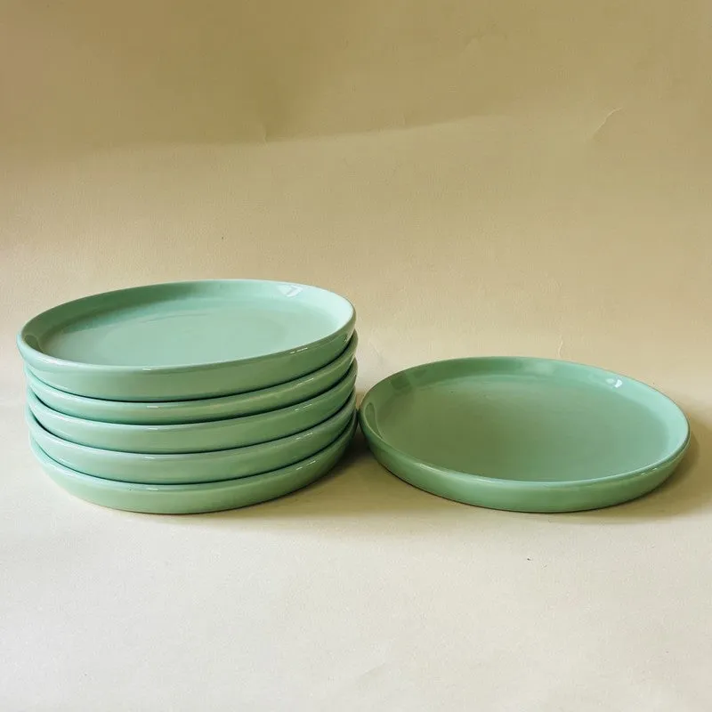 Ceramic Quarter Plate (Sage Green) - Set Of Six media 3