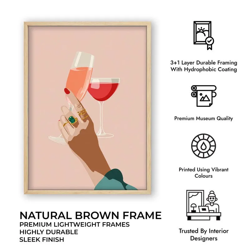 Veloura Canvas Wall Painting - Brown Frame media 10