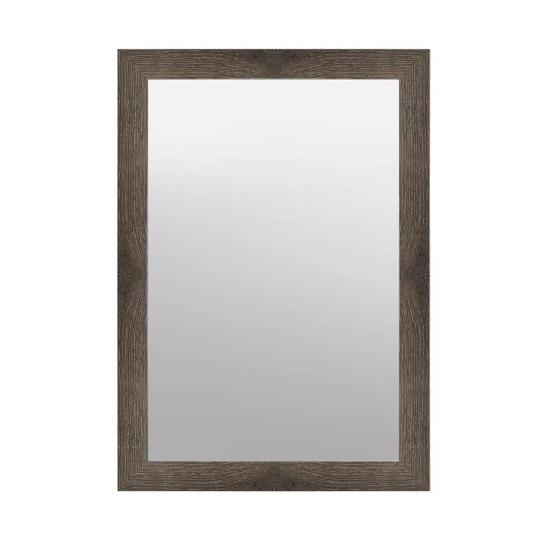 Shinevera Glass Wall Mirror With Wooden Frame media 3