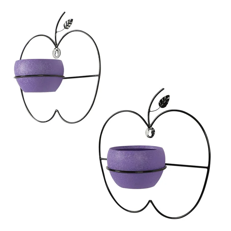 Clémence Iron Planter (Purple) - Set Of Two media 4