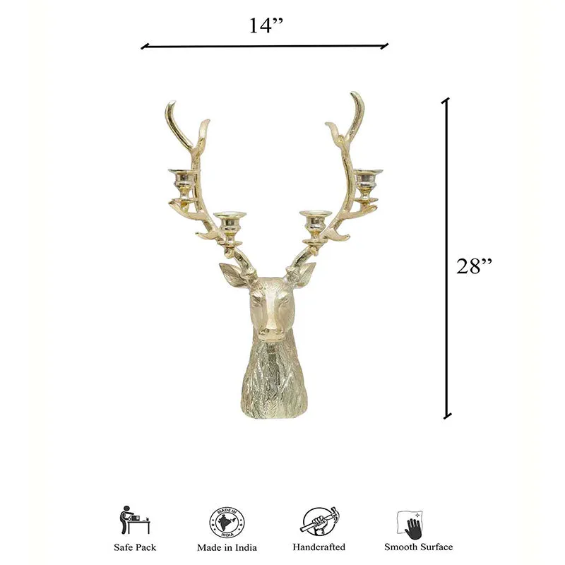 Stag Shine Candle Holder - Gold media 3