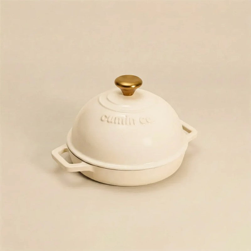 Cumin Co Enamel Cast Iron Bread Oven (White) - 1000 mL media 3