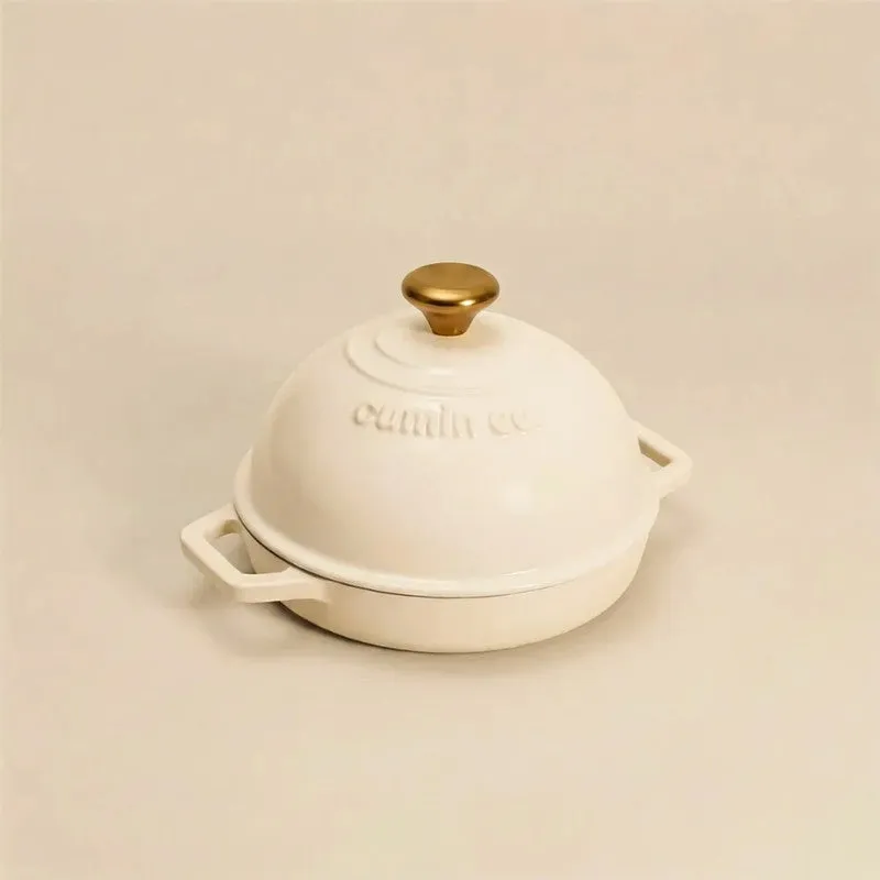 Cumin Co Enamel Cast Iron Bread Oven (White) - 1000 mL media 3