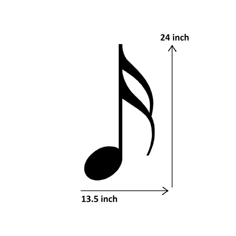Semibreve Musical Note Black Iron Wall Accent media 5