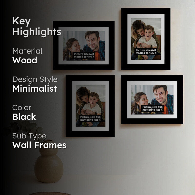 Timberline Photo Frame (Black) - Set Of Four media 2