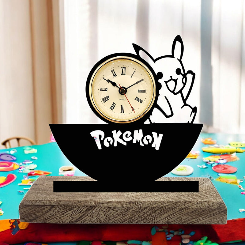 Pokemon Noir Analog Table Clock