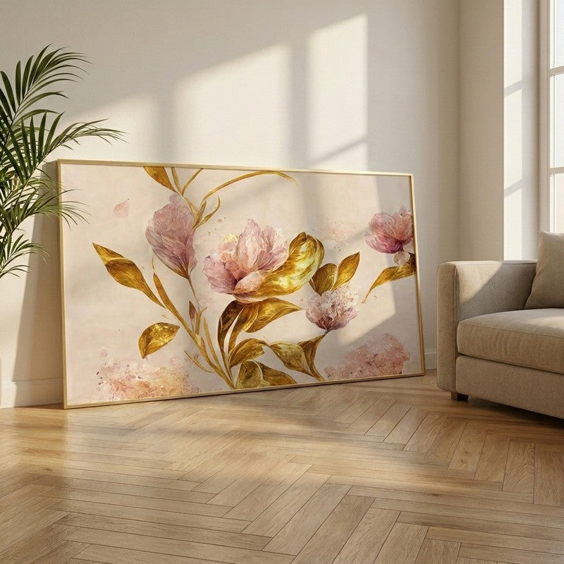 Pastel Tide Canvas Wall Painting With Frame