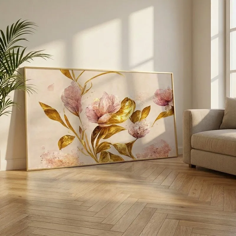 Pastel Tide Canvas Wall Painting With Frame media 1