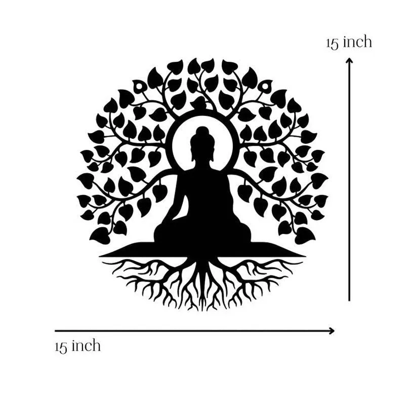 Buddha Meditating Mild Steel Wall Accent media 5