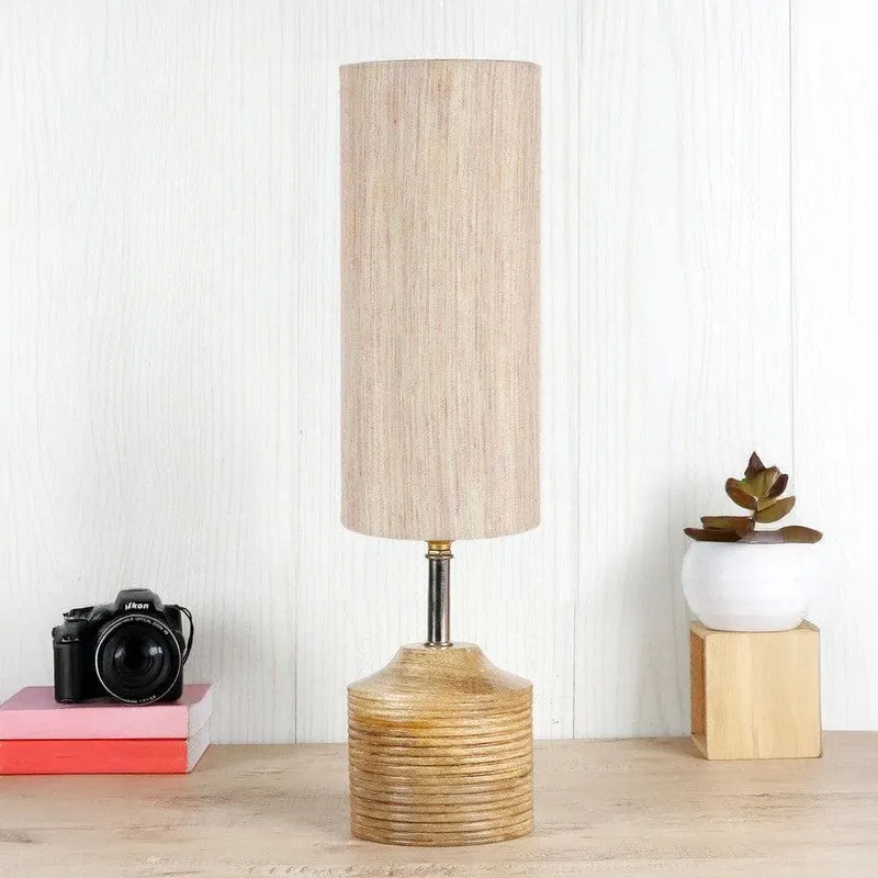 Solids Galore Fabric Table Lamp - Beige media 4