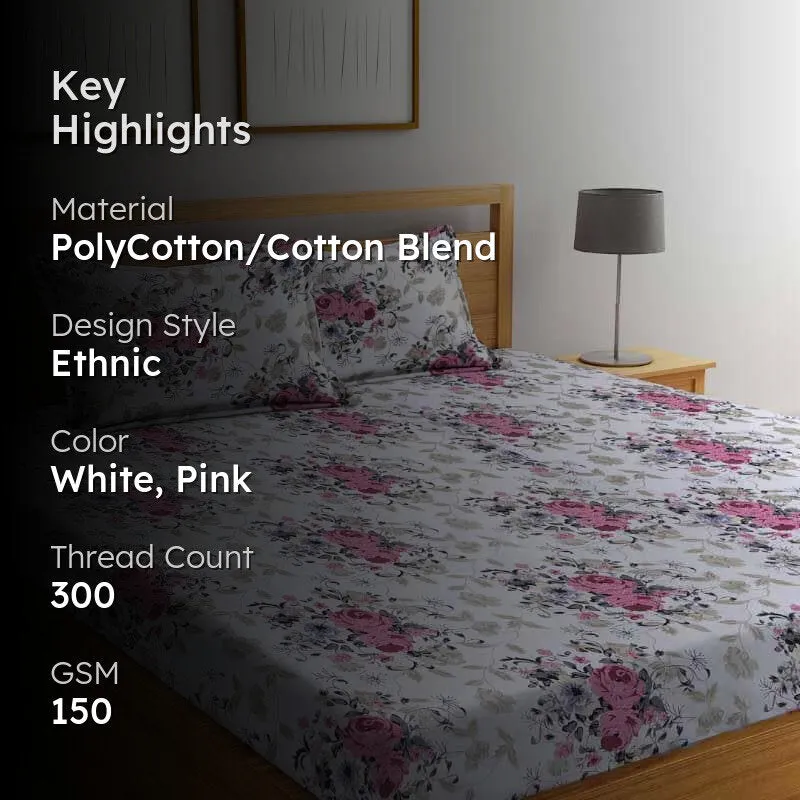 Posie Rose Bedsheet - 150 GSM media 2