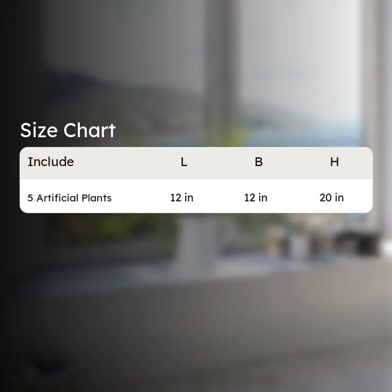 Faux Tropical Palm Bush (50 Cms) - Set Of Five media 5