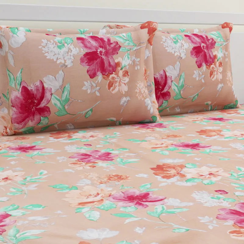 Riri Floral Printed Cotton Bedsheet - 220 TC media 5