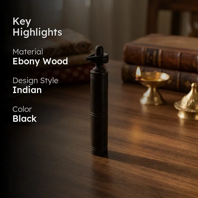 Karungali Kattai Shivling Divine Ebony Wood Idol media 2