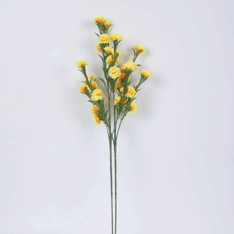 Faux Mini Chrysanthemum Bloom Bunch (Yellow) - Set Of Three media 3