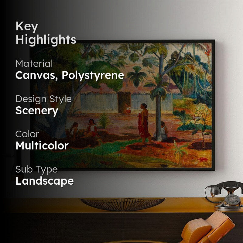 The Painterly Trees Canvas Wall Painting - Black Frame media 2