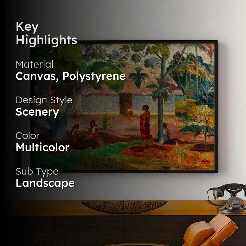 The Painterly Trees Canvas Wall Painting - Black Frame media 2