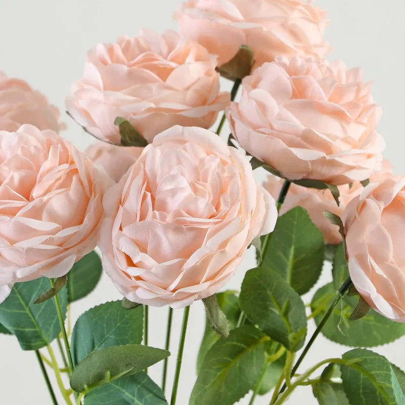 Petalisse Rose Fabric Artificial Flower - Peach media 5