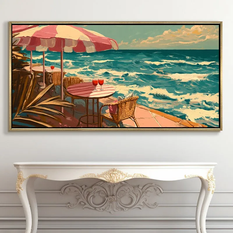 Coastal Canvas Wall Painting With Frame media 5