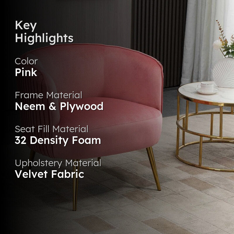 Leiser Accent Chair - Pink media 2