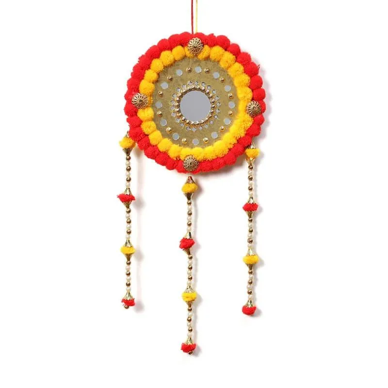 Round Festive Latkan - Red & Yellow media 4